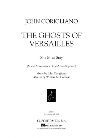 John Corigliano, She Must Stay Soprano Voice Buch