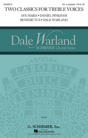 Dale Warland_Daniel Pinkham, Two Classics for Treble Voices SA a Cappella Chorpartitur