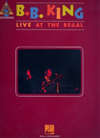 B. B. King: Live at the Regal songbook vocal/guitar/tab recorded guitar versions