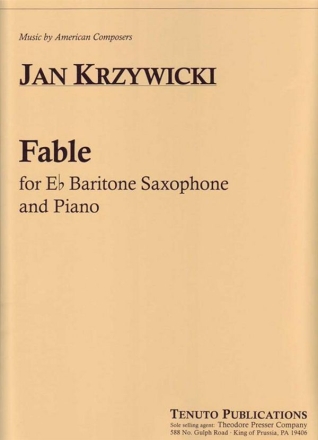 Jan Krzywicki Fable Bariton-Saxophon und Klavier Partitur und Stimmen