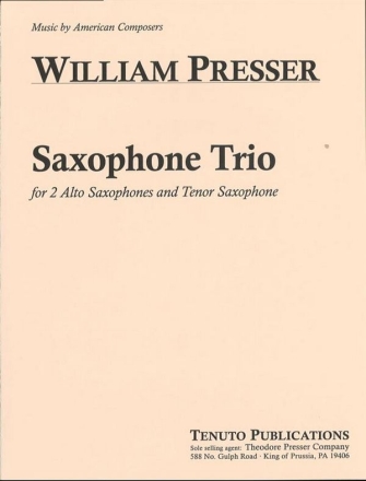 William Presser Saxophone Trio 2 Alt-Saxophone und Tenor-Saxophon