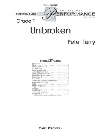 Peter Terry Unbroken Blasorchester Partitur