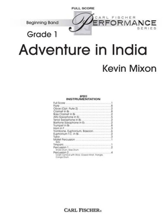 George Sweet Adventure in India Blasorchester Partitur