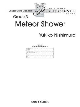 Yukiko Nishimura Meteor Shower Streichorchester Partitur