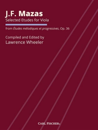 Jacques Mazas Selected Etudes for Viola Viola