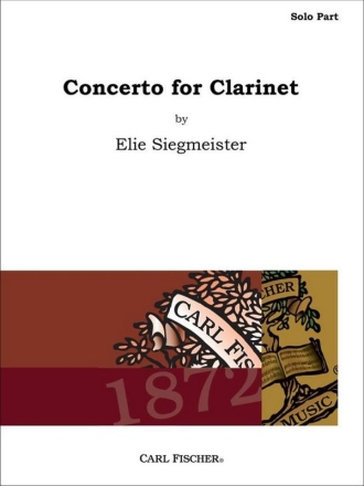 Elie Siegmeister Concerto for Clarinet Streichorchester Solostimme