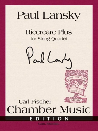 Paul Lansky Ricercare Plus Streichquartett Partitur und Stimmen