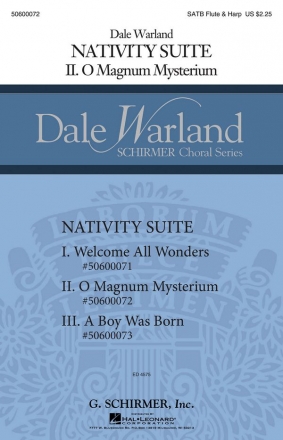 Dale Warland, Nativity Suite: No. 2 Magnum Mysterium SATB with Flute and Harp Chorpartitur