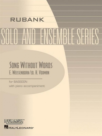 Julius Weissenborn, Song Without Words, Op. 226 Fagott Partitur + Stimmen