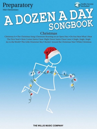 A Dozen a Day Christmas Songbook - Preparatory Klavier Buch + Online-Audio