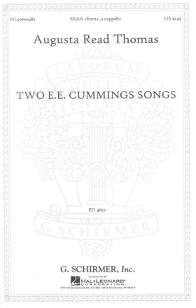 Two E,E, Cummings Songs SSAA Chorpartitur