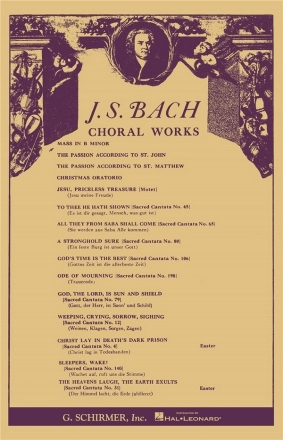 Johann Sebastian Bach, Mass In B Minor SATB Chorpartitur