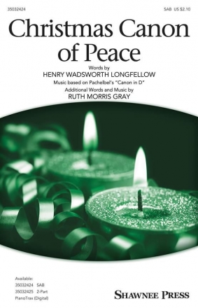 Christmas Canon Of Peace for mixed choir (SAB) choral score