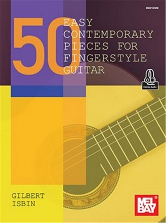 Gilbert Isbin, 50 Easy Contemporary Pieces Gitarre Buch + Online-Audio