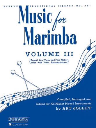 Art Jolliff, Music for Marimba - Vol. III Mallet Instruments Buch