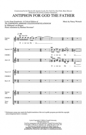 Nancy Wertsch, Antiphon for God the Father SATB/SSAA/TT Chorpartitur