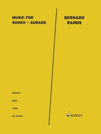 ED30258  Music for Shoko - Aubade for english horn and string quartet Partitur und Stimmen