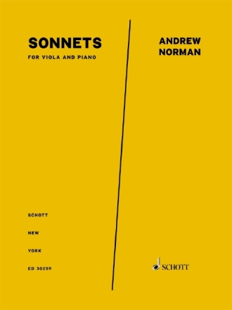 A.Norman, Sonnets for viola and piano Partitur und Stimme