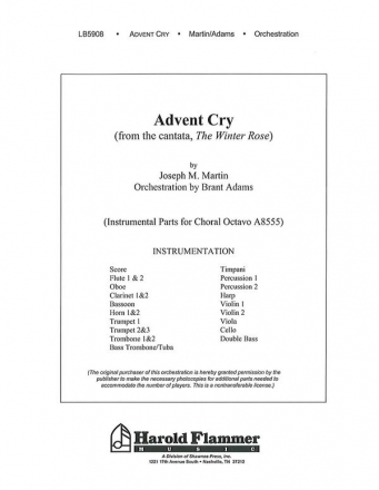 Joseph M. Martin, Advent Cry from The Winter Rose Orchestra Partitur + Stimmen