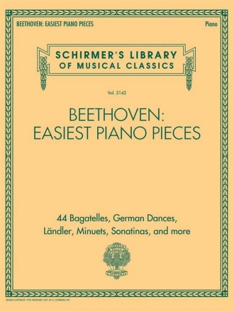 Ludwig van Beethoven, Beethoven: Easiest Piano Pieces Klavier Buch