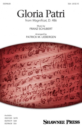 Franz Schubert, Gloria Patri SSA Choral Score