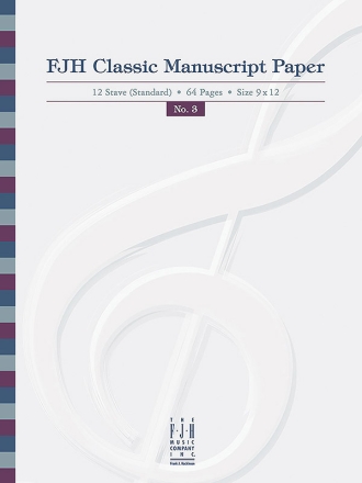 Edwin Mclean: Fjh Classic Manuscript Paper No.3  Manuscript