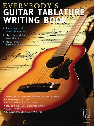 Everybody'S Guitar: Tablature Writing Book Guitar Manuscript