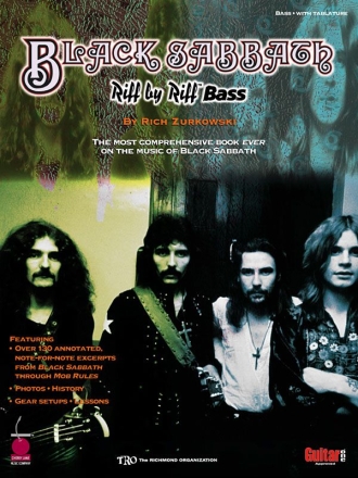 Black Sabbath - Riff by Riff Bass for bass Songbook with tablature