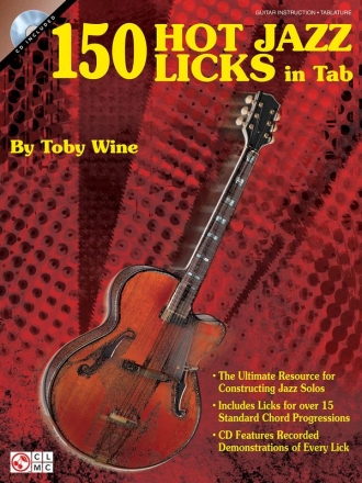 150 Hot Jazz Licks in Tab Gitarre Buch + CD