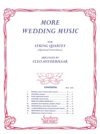 More Wedding Music for String Quartet String Quintet Partitur