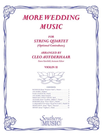 More Wedding Music Violin Stimme