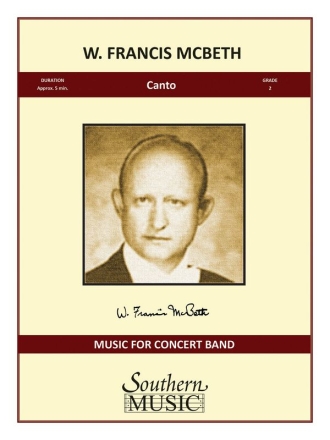 W. Francis McBeth Canto Concert Band Partitur + Stimmen