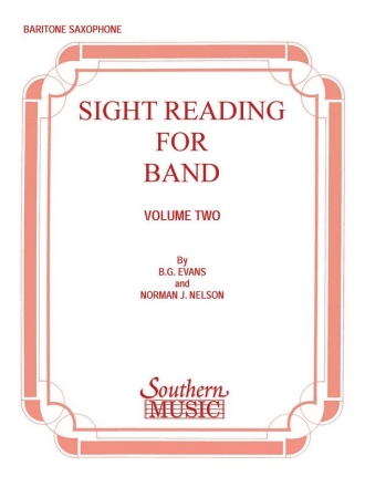 Billy Evans Sight Reading For Band, Bk. 2 (Srb2) Baritone Saxophone Stimme