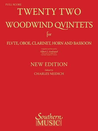 Albert Andraud 22 Woodwind Quintets - New Edition Woodwind Quintet Partitur