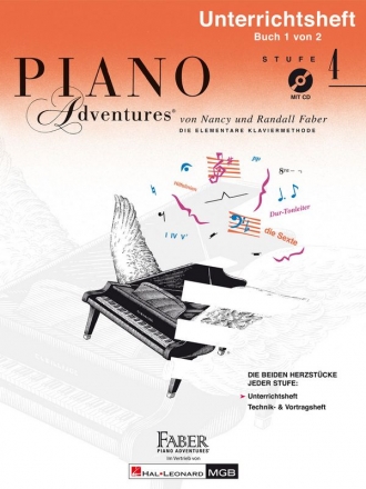 Piano Adventures Stufe 4 - Unterrichtsheft Buch 1 von 2 (+CD) fr Klavier (dt)