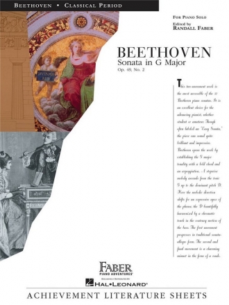 Ludwig Van Beethoven: Sonata In G Major Op. 49 No. 2 Piano Instrumental Work