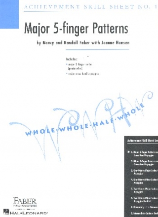 Achievement Skill Sheet no.1 - Major 5-Finger Patterns for piano