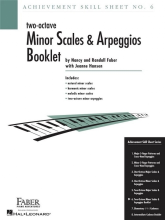 Faber/Weisman: Achievement Skill Sheet No. 6, Two-Octave Minor Scales Piano Instrumental Album