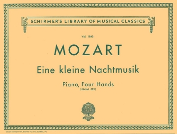 Wolfgang Amadeus Mozart, Eine Kleine Nachtmusik Piano, 4 Hands Buch