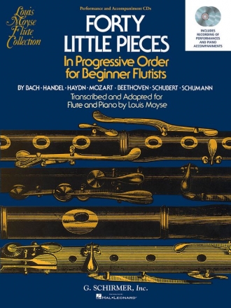 Forty Little Pieces In Progressive Order for Beginnner Flutists for flute and piano 2 CD's