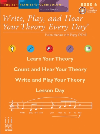 Marlais Write Play & Hear Your Theory Every Day Book 6 Bk/Audio Piano Instrumental Tutor