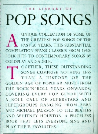 The Library of Pop Songs: piano/vocal/guitar songbook