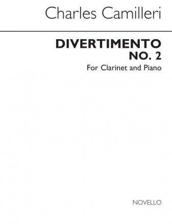 Charles Camilleri, Divertimento No.2 for Clarinet and P. Klarinette und Klavier Buch