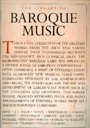 The Library of Baroque Music for piano