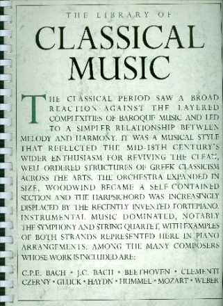 The Library of Classical Music for piano