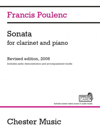 Sonata (+Download Card) for clarinet and piano