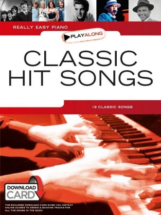 Classic Hit Songs (+Download Card): for really easy piano (with lyrics and chords)