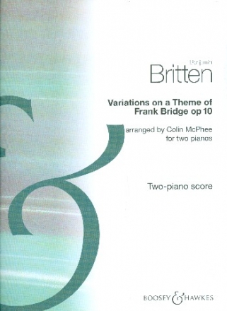 Variations on a Theme of Frank Bridge op.10 for 2 pianos 4 hands 2 scores