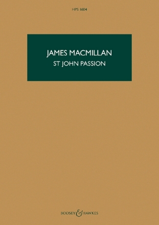 St John Passion for baritone, mixed chorus and orchestra study score