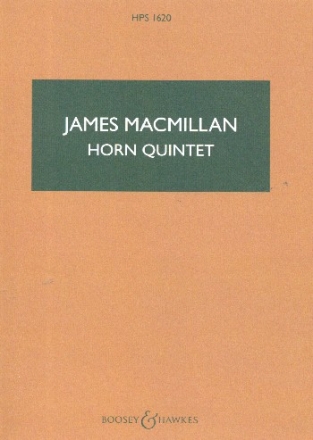 Horn Quintet for horn, 2 violins, viola and cello study score